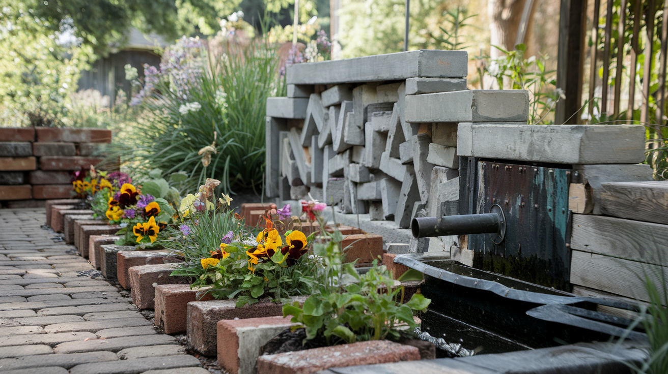 Creating Garden Features from Construction Waste